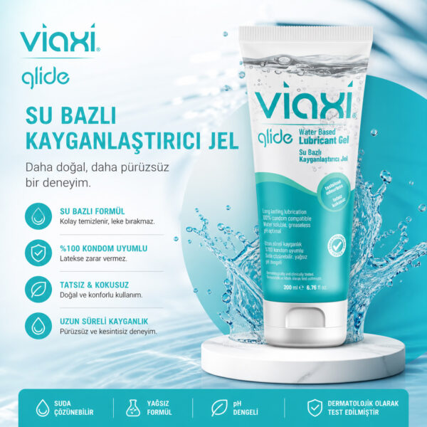 Viaxi Glide Doğal Kayganlaştırıcı Jel 200 ml.