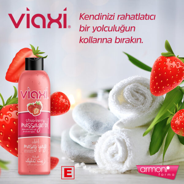 Viaxi Masaj Yağı Çilek Aromalı 177 ml.
