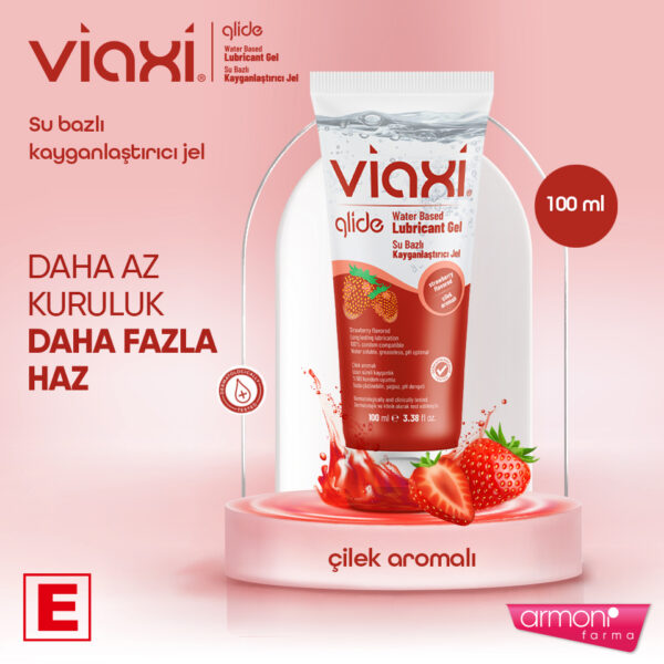 viaxi_çilekli Viaxi Çilekli Kayganlaştırıcı Jel 100 ml.