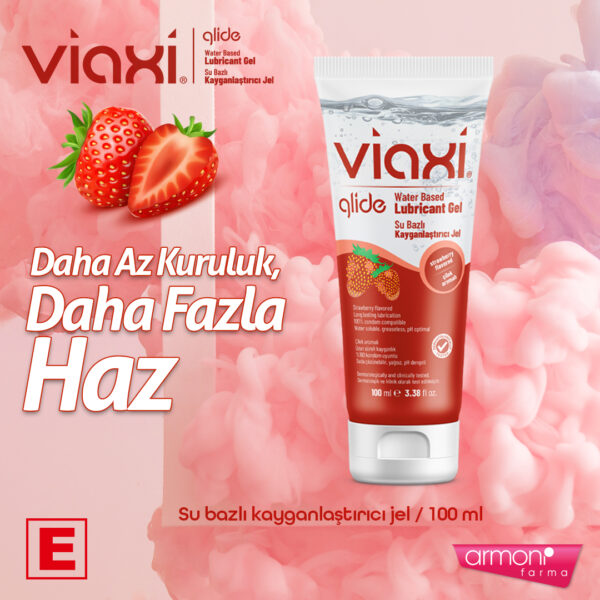 viaxi_çilekli2 Viaxi Çilekli Kayganlaştırıcı Jel 100 ml.
