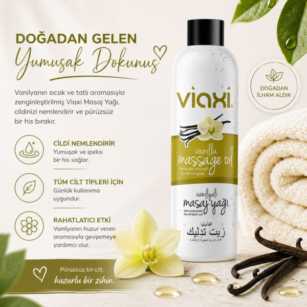 Viaxi Masaj Yağı Vanilya Aromalı 177 ml.
