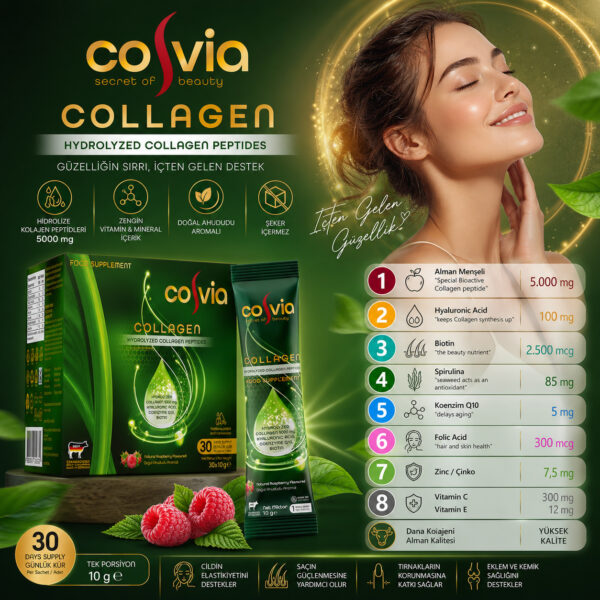 Cosvia Collagen Hidrolize Peptid 3 Pk. 90 Saşe (3 Aylık)