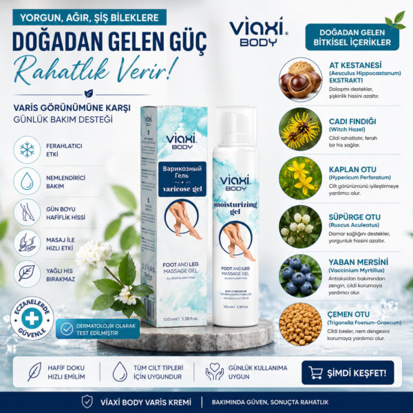 Viaxi Body Varisler için Rahatlatıcı Jel 100 ml.