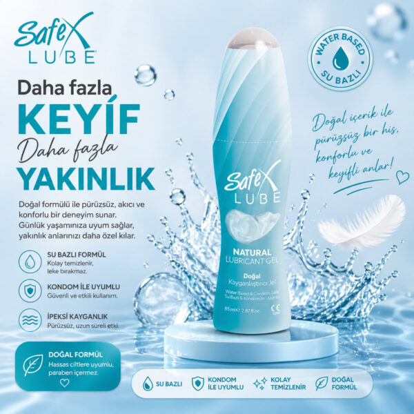 Safex Lube Kayganlaştırıcı Jel Sade 85 ml.