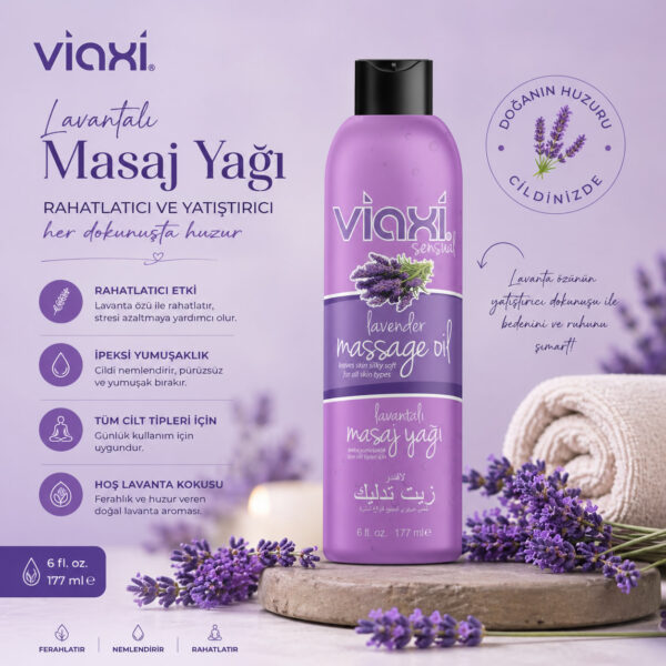 Viaxi Lavanta Aromalı Masaj Yağı ile Huzuru Hisset!