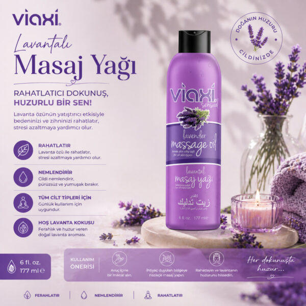 Viaxi Lavanta Aromalı Masaj Yağı ile Huzuru Hisset!